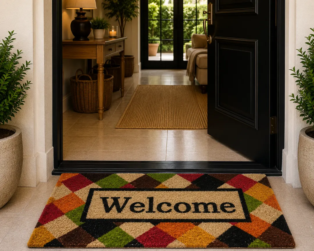 Woven Bliss – Harlequin Welcome Mat