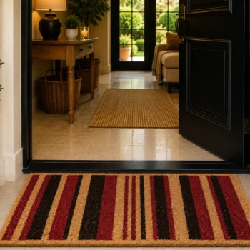 Woven Bliss – Heritage Stripe Printed Coir Doormat