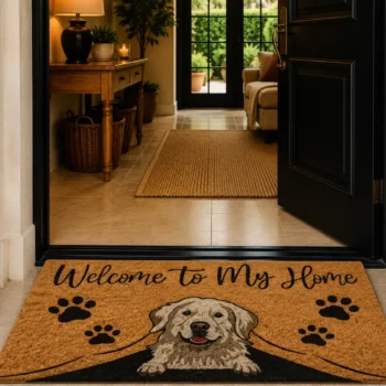 Woven Bliss – Welcome Home Dog Printed Coir Doormat